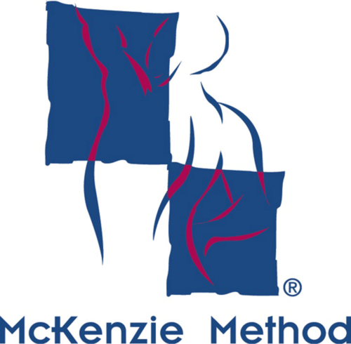 Mckenzie Method logo with blue squares